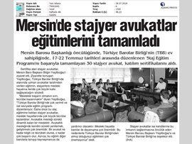BASINDA BAROMUZ (Stj. Avukatlar TBB'deki Eğitimini Tamamladı)