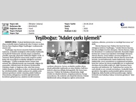 BASINDA BAROMUZ (Baro Başkanı Bilgin Yeşilboğaz: "Adalet Çarkı Dönmeli)