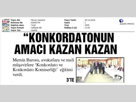BASINDA BAROMUZ (Yeşilboğaz: "Konkordato Suistimal Edilmemeli)
