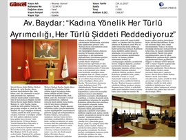 BASINDA BAROMUZ (Kadın Hakları Merkezimizin, Kadına Yönelik Şiddet Hakkında Basın Açıklaması)