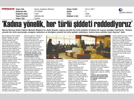 BASINDA BAROMUZ (Kadın Hakları Merkezimizin, Kadına Yönelik Şiddet Hakkında Basın Açıklaması)