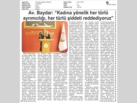 BASINDA BAROMUZ (Kadın Hakları Merkezimizin, Kadına Yönelik Şiddet Hakkında Basın Açıklaması)