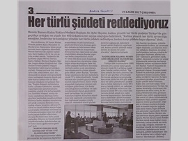 BASINDA BAROMUZ (Kadın Hakları Merkezimizin, Kadına Yönelik Şiddet Hakkında Basın Açıklaması)