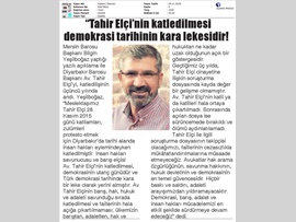 BASINDA BAROMUZ (Baro Başkanımız Av. Bilgin Yeşilboğaz Tahir Elçi'i Andı)