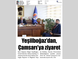 BASINDA BAROMUZ (Baro Başkanımızdan Mersin Ünv. Rektörüne Ziyaret)