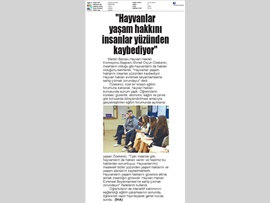 BASINDA BAROMUZ (Hayvanlar Yaşam Haklarını İnsanlar Yüzünden Kaybediyor)