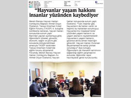 BASINDA BAROMUZ (Hayvanlar Yaşam Haklarını İnsanlar Yüzünden Kaybediyor)
