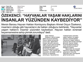 BASINDA BAROMUZ (Hayvanlar Yaşam Haklarını İnsanlar Yüzünden Kaybediyor)