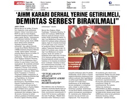Baro Başkanlarından ortak açıklama: "AİHM kararı uygulanmalı, Selahattin Demirtaş serbest bırakılmalı")