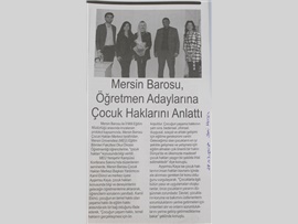 BASINDA BAROMUZ (Öğretmen Adaylarına Çocuk Hakları Anlatıldı)