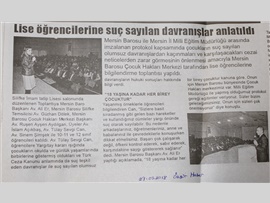 BASINDA BAROMUZ (Baro Bşk. Er: "Çocuklar Suç Sayılan Davranışları Bilmiyor)