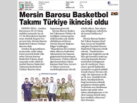BASINDA BAROMUZ (Mersin Barosu Basketbol Takımımız Türkiye İkincisi Oldu)