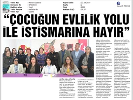 BASINDA BAROMUZ (Çocuğun Evlilik Yolu ile İstismarına Hayır)