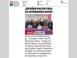 BASINDA BAROMUZ (Çocuğun Evlilik Yolu ile İstismarına Hayır)
