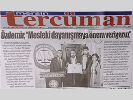 BASINDA BAROMUZ (Başkan Vekilimiz Av. Gazi Özdemir, "Mesleki Dayanışmaya Önem Veriyoruz")