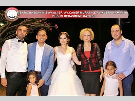 BARO BAŞKANIMIZ AV.ALİ ER, AV.CANER MURAT İLE AV.KÜBRA YAMAN'IN DÜĞÜN MERASİMİNE KATILDI.