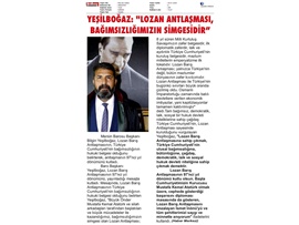 BASINDA BAROMUZ (Başkanımızdan Lozan Antlaşması Yıldönümü Mesajı)