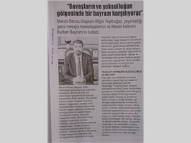 BASINDA BAROMUZ (Kurban Bayramı Mesajı)