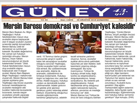 BASINDA BAROMUZ (Baro Başkanı Bilgin Yeşilboğaz: "Adalet Çarkı Dönmeli)
