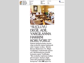 BASINDA BAROMUZ (Yeşilboğaz, 'Ülkemizde Hukuk Üzerinden Hesaplaşmaya Gidiliyor')