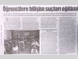 BASINDA BAROMUZ (Öğrenciler Bilişim Suçları Konusunda Bilinçlendirildi) 30.10.2017