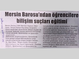 BASINDA BAROMUZ (Öğrenciler Bilişim Suçları Konusunda Bilinçlendirildi) 30.10.2017