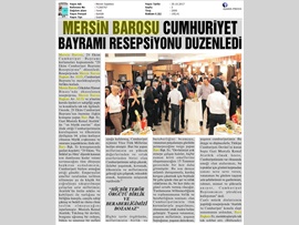 BASINDA BAROMUZ (Baromuz Cumhuriyet Bayramı Resepsiyonu Düzenledi) 30.10.2017