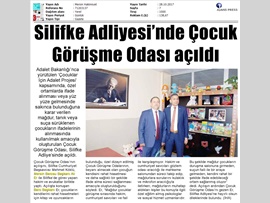 BASINDA BAROMUZ (Silifke Adliyesi'nde Çocuk Görüşme Odası Açıldı) 27.10.2017