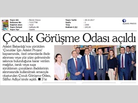 BASINDA BAROMUZ (Silifke Adliyesi'nde Çocuk Görüşme Odası Açıldı) 27.10.2017