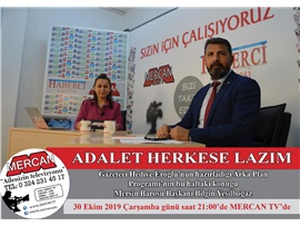 BARO BAŞKANIMIZ AV. BİLGİN YEŞİLBOĞAZ GÜNDEME İLİŞKİN KONUŞACAK