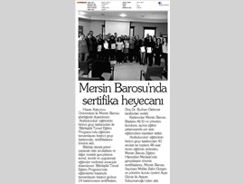 BASINDA BAROMUZ (Sertifika Töreni-Arabuluculuk 1. Grup ve Bilirkişilik 5. Grup)