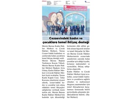 Cezaevindeki kadın ve çocuklara temel ihtiyaç desteği verildi
