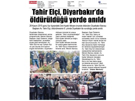 Tahir Elçi vurulduğu yerde anıldı