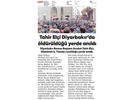 Tahir Elçi vurulduğu yerde anıldı