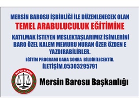 TEMEL ARABULUCULUK EĞİTİMİ BAŞVURUSU BAŞLADI