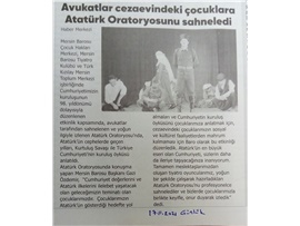 Avukatlarımız cezaevindeki çocuklar için Atatürk Oratoryosu'nu sahneledi