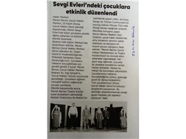 Mersin Sevgi Evlerinde kalan çocuklarına etkinlik düzenlendi