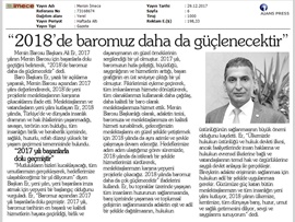 BASINDA BAROMUZ (Başkanımızın Yeni Yıl Mesajı)