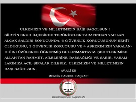 ÜLKEMİZİN VE MİLLETİMİZİN BAŞI SAĞOLSUN