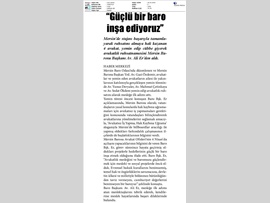 BASINDA BAROMUZ (Baro Bşk. Er: "Güçlü Bir Baro İnşa Ediyoruz")