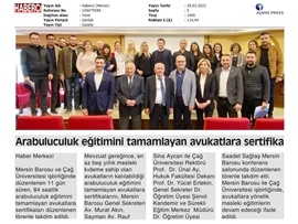 Arabuluculuk eğitimini tamamlayan avukatlara sertifika verildi