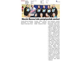 Mersin Barosu'nda şampiyonluk sevinci