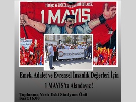 1 MAYIS'TA ALANDAYIZ !