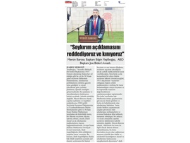 Yeşilboğaz: "Soykırım açıklamasını reddediyoruz ve kınıyoruz"