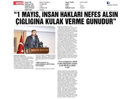 Başkanımız Yeşilboğaz'dan 1 Mayıs Emek ve Dayanışma Günü Mesajı