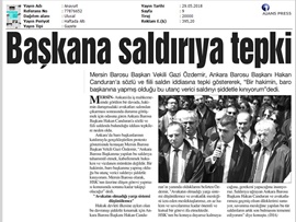 BASINDA BAROMUZ (Ankara Barosu Başkanına Yapılan Saldırı Protesto Edildi)