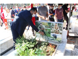 BAŞKANIMIZ AV. BİLGİN YEŞİLBOĞAZ ŞEHİTLİĞİ ZİYARET ETTİ