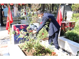 BAŞKANIMIZ AV. BİLGİN YEŞİLBOĞAZ ŞEHİTLİĞİ ZİYARET ETTİ