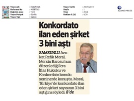 BASINDA BAROMUZ (İcra İflas ve Konkordato Semineri Verildi)