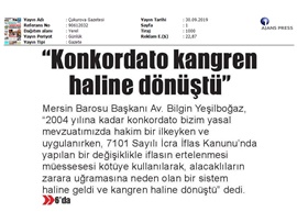 BASINDA BAROMUZ (İcra İflas ve Konkordato Semineri Verildi)